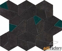 мозаика atlas concorde boost tarmac mosaico hex jade 25x28,5 an7a, м²