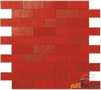 мозаика atlas concorde (италия) ewall red minibrick 9emr 305x305 мм (к