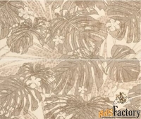 керамическая плитка roberto cavalli natural white decoro monstera modu