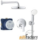 верхний душ встраиваемый grohe eurosmart cosmopolitan 25219001 хром