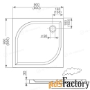 душевой поддон roth project solutions aloha-m 80x80x3