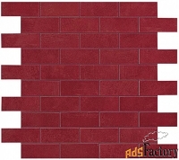 керамическая мозаика atlas concorde мозаика boost red minibrick 30,5х3