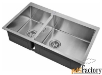 врезная кухонная мойка zorg inox r 78-2-51-r 78х51см нержавеющая сталь