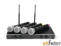 готовый комплект радиосистемы omnitronic uhf-104 wireless mic system