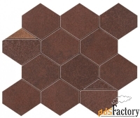 керамическая мозаика atlas concorde blaze corten nest 9bnc 25,8х29,4 с