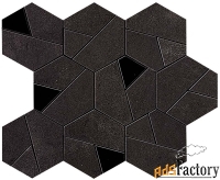 мозаика atlas concorde an7b boost tarmac mosaico hex black 25x28,5