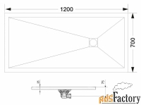 поддон для душа rgw stone tray st-127w 70х120 с сифоном