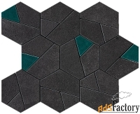 плитка atlas concorde boost tarmac mosaico hex jade an7a 25x28,5