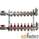 коллектор stout из нержавеющей стали в сборе с расходомерами 1/3/4x7, 