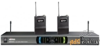 mipro mr-823/mt-801a*2 uhf двухканальная радиосистема с двумя портатив