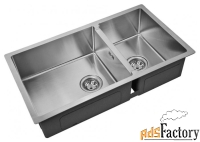 врезная кухонная мойка zorg inox r 78-2-44 78х44см нержавеющая сталь