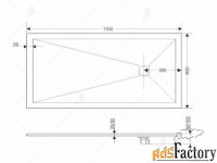 поддон rgw stone tray st-0118w 110*80 белый 16152811-01