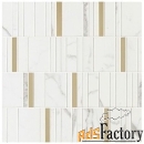 мозаика marazzi allmarble wall statuario mosaico barcode lux 40х40 (m8