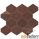 плитка atlas concorde blaze corten mosaico nest 9bnc 29,4x25,8 глазуро