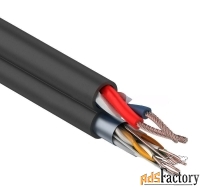 мульти-кабель ftp 4pr 24awg cat.5e + 2х0.75 мм², outdoor, черный rexan