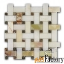 мозаика из натурального камня artnatura marble mosaic basket weave (ve