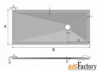 поддон rgw stone tray st-0107w 100*70 16152710-01 белый