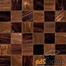 мозаика облицовочная стеклянная bisazza decori 50 checkmate brown ( м2