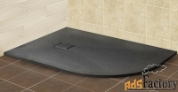 поддон rgw stone tray st/al-0129g 120*90 черный