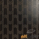 керамогранит petracers swing geometria ottone su nero matt 60x60