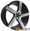 колесный диск vissol v-080l 8.5x19/5x112 d66.6 et45 black with machine