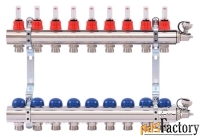 коллектор распределительный uni-fitt 1 9 выходов, с расходомерами и те