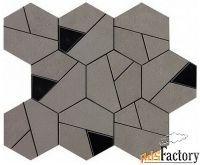 atlas concorde boost smoke mosaico hex black 25x28,5 плитка из керамог