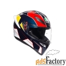 мотошлем agv k1 pitlane blue/red/yellow l