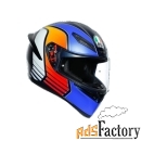 мотошлем agv k1 power matt dark dark blue/orange/white ms