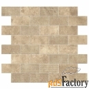 плитка atlas concorde aix beige minibrick tumbled 9ake 30,5x30,5 глазу