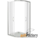 душевой уголок good door latte r 80х80 матовый, белый (latte r-80-g-we