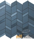 керамическая плитка atlas concorde mek blue mosaico chevron wall 30,5x