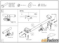 фаркоп оцинкованный hyundai ix35 2010-2015, kia sportage 2010-2015 съе