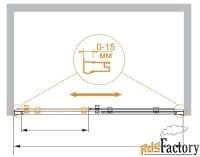 душевая дверь раздвижная cezares pratico 100 см текстурное стекло prat