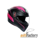 шлем agv k-1 warmup black/pink xs