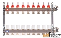 коллектор распределительный uni-fitt 1 9 выходов, с расходомерами и те