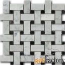 мозаика basket weave мозаика artnatura bianco carrara+nero marquina 30