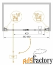 душевая дверь в проем cezares rosa-ba-1-80-ro-bi