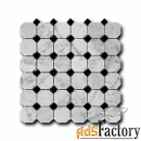 плитка art natura octagon pattern bianco carrara + nero marquina