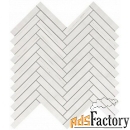 9shd мозаика marvel stone collection bianco dolomite herringbone wall 