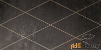 керамическая плитка petracers ad maiora rhombus oro su nero 50x100