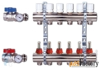 коллекторная группа с расходомерами luxor 1x3/4(6вых.) с термометрами 