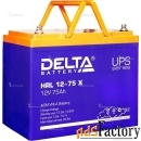 аккумулятор delta hrl 12-75 x (12в, 75ач / 12v, 75ah / вывод под болт 