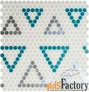 мозаика облицовочная стеклянная onix mosaico hex geo patterns 2003640_