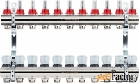 коллекторная группа с расходомерами и термостатическими клапанами на 1
