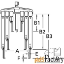 набор съемников двух и трехлапых, американского типа (56, 170, 220 мм)