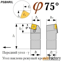 резец psbnr 5050 t25 проходной 2100 7223