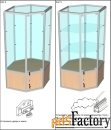 витрина с накопителем угловая к vs230, vs231 бук 1500x615x615мм (арт.v