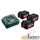 набор аккумуляторов basic-set metabo 685049000 3 x 4,0 а·ч