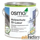 osmo защитное масло-лазурь для древесины с эффектом серебра holzschutz